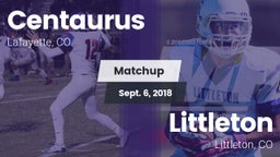 Matchup: Centaurus High vs. Littleton  2018
