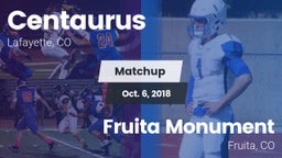 Matchup: Centaurus High vs. Fruita Monument  2018