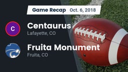 Recap: Centaurus  vs. Fruita Monument  2018