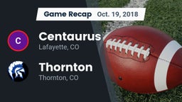 Recap: Centaurus  vs. Thornton  2018