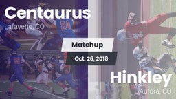 Matchup: Centaurus High vs. Hinkley  2018