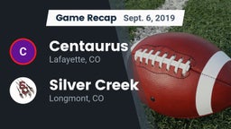 Recap: Centaurus  vs. Silver Creek  2019