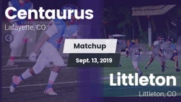 Matchup: Centaurus High vs. Littleton  2019