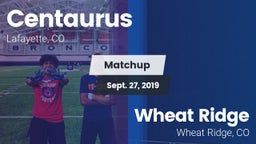 Matchup: Centaurus High vs. Wheat Ridge  2019