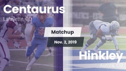 Matchup: Centaurus High vs. Hinkley  2019