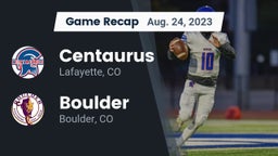 Recap: Centaurus  vs. Boulder  2023