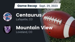 Recap: Centaurus  vs. Mountain View  2023