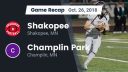 Recap: Shakopee  vs. Champlin Park  2018