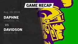 Recap: Daphne  vs. Davidson  2016