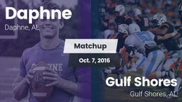 Matchup: Daphne  vs. Gulf Shores  2016