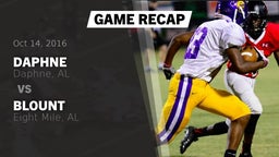 Recap: Daphne  vs. Blount  2016