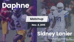 Matchup: Daphne  vs. Sidney Lanier  2016