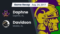 Recap: Daphne  vs. Davidson  2017
