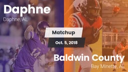 Matchup: Daphne  vs. Baldwin County  2018