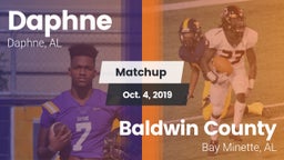 Matchup: Daphne  vs. Baldwin County  2019