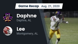 Recap: Daphne  vs. Lee  2020