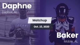 Matchup: Daphne  vs. Baker  2020