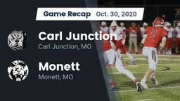 Recap: Carl Junction  vs. Monett  2020