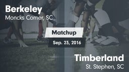 Matchup: Berkeley  vs. Timberland  2016