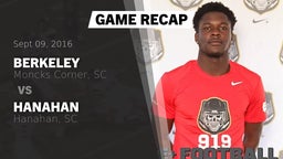 Recap: Berkeley  vs. Hanahan  2016