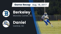 Recap: Berkeley  vs. Daniel  2017