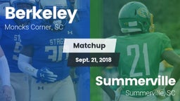 Matchup: Berkeley  vs. Summerville  2018