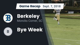 Recap: Berkeley  vs. Bye Week 2018