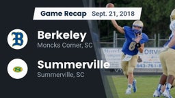 Recap: Berkeley  vs. Summerville  2018
