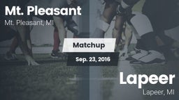 Matchup: Mt. Pleasant High vs. Lapeer   2016