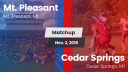Matchup: Mt. Pleasant High vs. Cedar Springs  2018