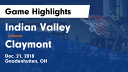 Indian Valley  vs Claymont  Game Highlights - Dec. 21, 2018
