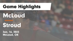 McLoud  vs Stroud  Game Highlights - Jan. 16, 2023
