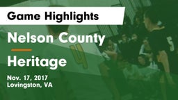 Nelson County  vs Heritage  Game Highlights - Nov. 17, 2017