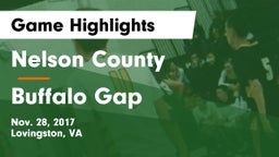 Nelson County  vs Buffalo Gap  Game Highlights - Nov. 28, 2017