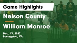 Nelson County  vs William Monroe  Game Highlights - Dec. 13, 2017