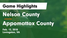 Nelson County  vs Appomattox County  Game Highlights - Feb. 12, 2018
