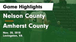 Nelson County  vs Amherst County  Game Highlights - Nov. 20, 2018