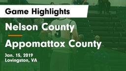 Nelson County  vs Appomattox County  Game Highlights - Jan. 15, 2019