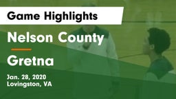 Nelson County  vs Gretna  Game Highlights - Jan. 28, 2020