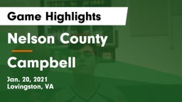 Nelson County  vs Campbell  Game Highlights - Jan. 20, 2021