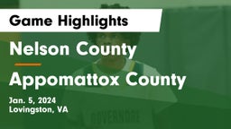Nelson County  vs Appomattox County  Game Highlights - Jan. 5, 2024