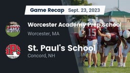 Recap: Worcester Academy Prep School vs. St. Paul's School 2023