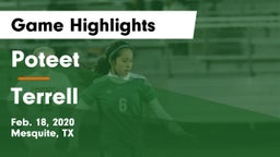 Poteet  vs Terrell  Game Highlights - Feb. 18, 2020