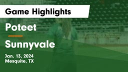 Poteet  vs Sunnyvale  Game Highlights - Jan. 13, 2024