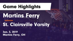 Martins Ferry  vs St. Clairsville Varsity Game Highlights - Jan. 3, 2019