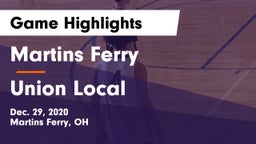 Martins Ferry  vs Union Local  Game Highlights - Dec. 29, 2020