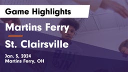 Martins Ferry  vs St. Clairsville  Game Highlights - Jan. 5, 2024