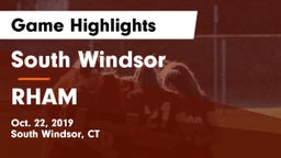 South Windsor  vs RHAM  Game Highlights - Oct. 22, 2019