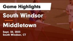South Windsor  vs Middletown  Game Highlights - Sept. 30, 2023