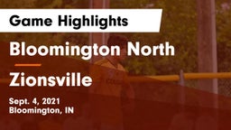 Bloomington North  vs Zionsville  Game Highlights - Sept. 4, 2021